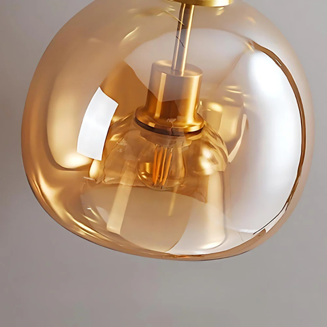 Elegant Glass Ceiling Light with Luxury Finish – Ø25 cm