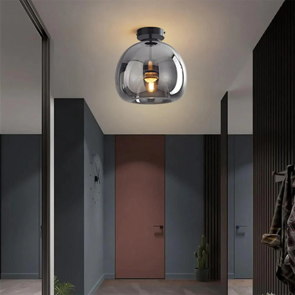 Elegant Glass Ceiling Light with Luxury Finish – Ø25 cm