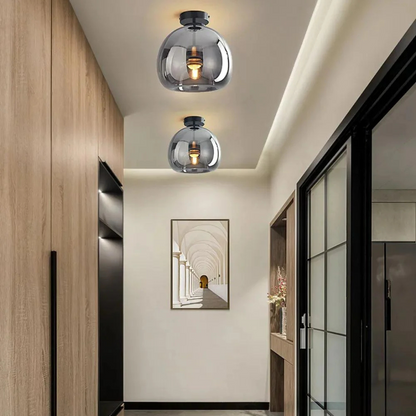 Elegant Glass Ceiling Light with Luxury Finish – Ø25 cm
