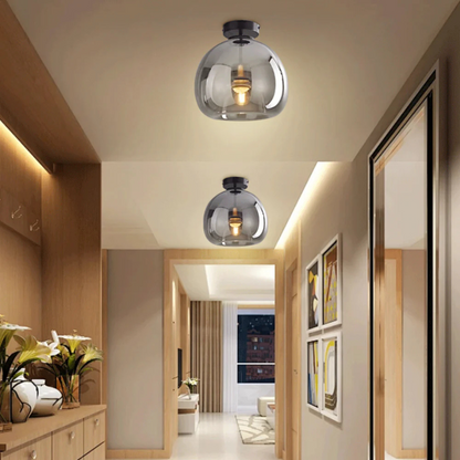 Elegant Glass Ceiling Light with Luxury Finish – Ø25 cm