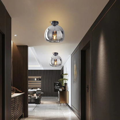 Elegant Glass Ceiling Light with Luxury Finish – Ø25 cm