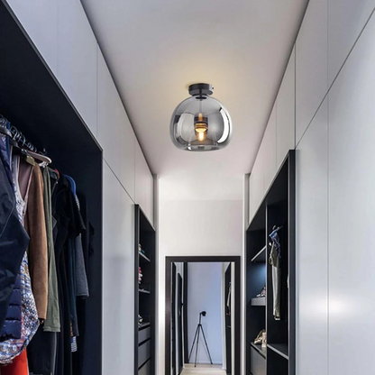 Elegant Glass Ceiling Light with Luxury Finish – Ø25 cm