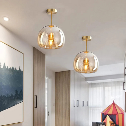 Elegant Glass Ceiling Light with Luxury Finish – Ø25 cm