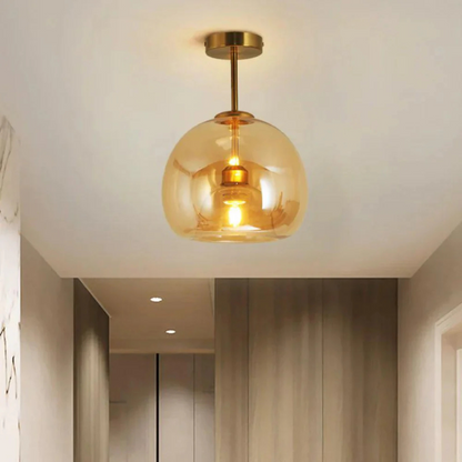 Elegant Glass Ceiling Light with Luxury Finish – Ø25 cm