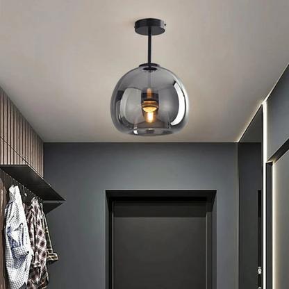 Elegant Glass Ceiling Light with Luxury Finish – Ø25 cm