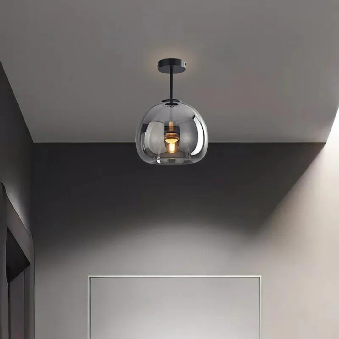 Elegant Glass Ceiling Light with Luxury Finish – Ø25 cm