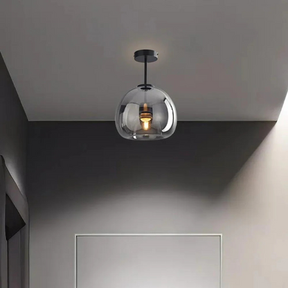 Elegant Glass Ceiling Light with Luxury Finish – Ø25 cm