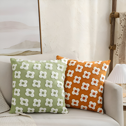 Embroidered Floral Cushion Covers Square and Rectangular Sofa Pillow Covers