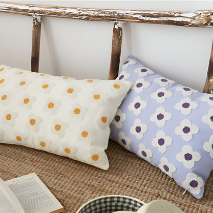 Embroidered Floral Cushion Covers Square and Rectangular Sofa Pillow Covers