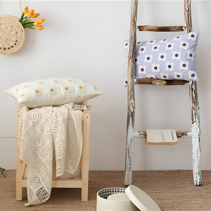 Embroidered Floral Cushion Covers Square and Rectangular Sofa Pillow Covers