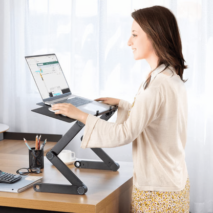 Ergonomic Laptop Stand 360 Degree Adjustable Foldable Portable Desk Riser
