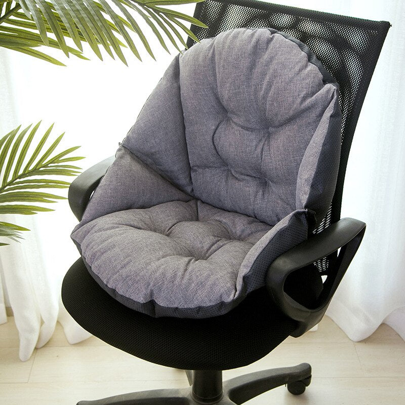 Ergonomic Seat Cushion Quilted Accent Non Slip Base Posture Support Chair Pad