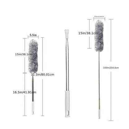 Extendable Microfiber Duster Telescopic Dust Cleaner for Ceiling Fans Shelves and Home Cleaning