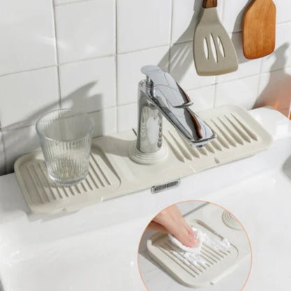 Faucet Splash Guard Sink Drying Mat Quick Dry Kitchen Counter Protector Bathroom