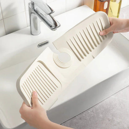 Faucet Splash Guard Sink Drying Mat Quick Dry Kitchen Counter Protector Bathroom