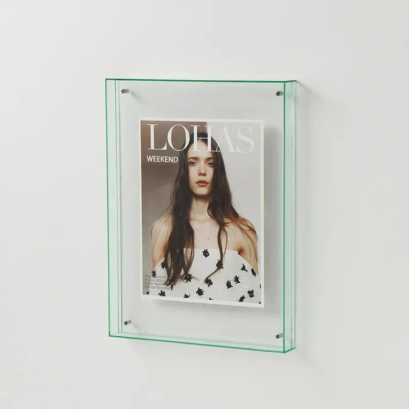 Floating Acrylic Picture Frame Frameless Transparent Display