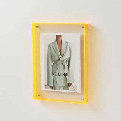 Floating Acrylic Picture Frame Frameless Transparent Display