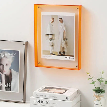 Floating Acrylic Picture Frame Frameless Transparent Display
