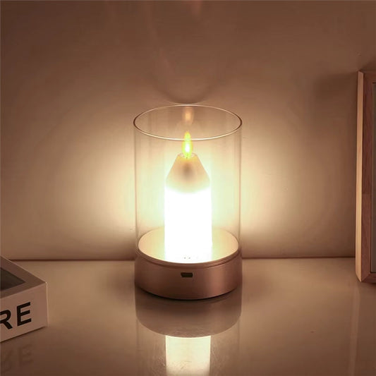 Floating Flame Effect Candle Lamp Touchless Sensor Modern Table Light