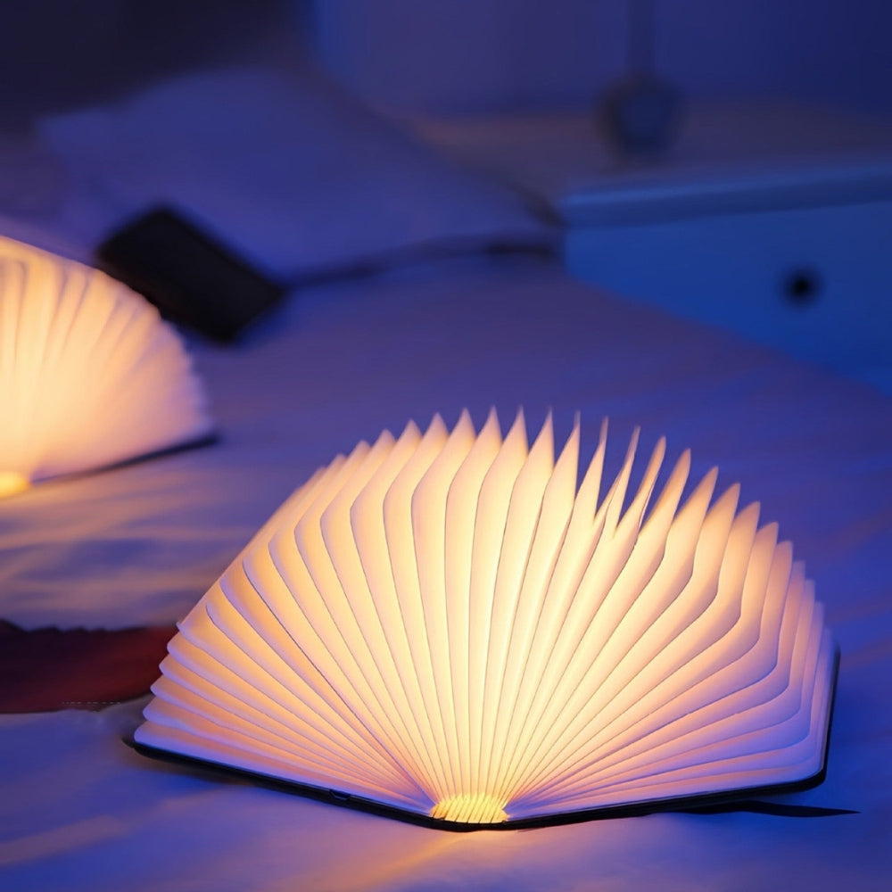 Foldable LED Book Lamp RGB Ambient Table Light Decorative Night Light
