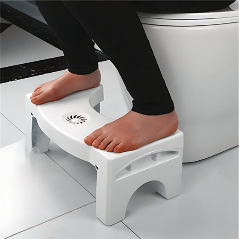 Foldable Toilet Stool with Non Slip Base Bathroom Foot Rest for Comfort and Stability