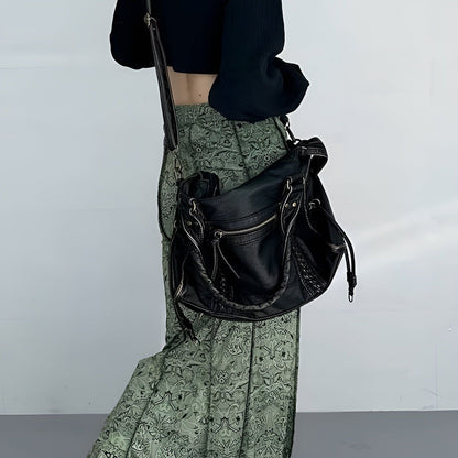 Genuine Leather Shoulder Bag Women's Elegant Everyday Office