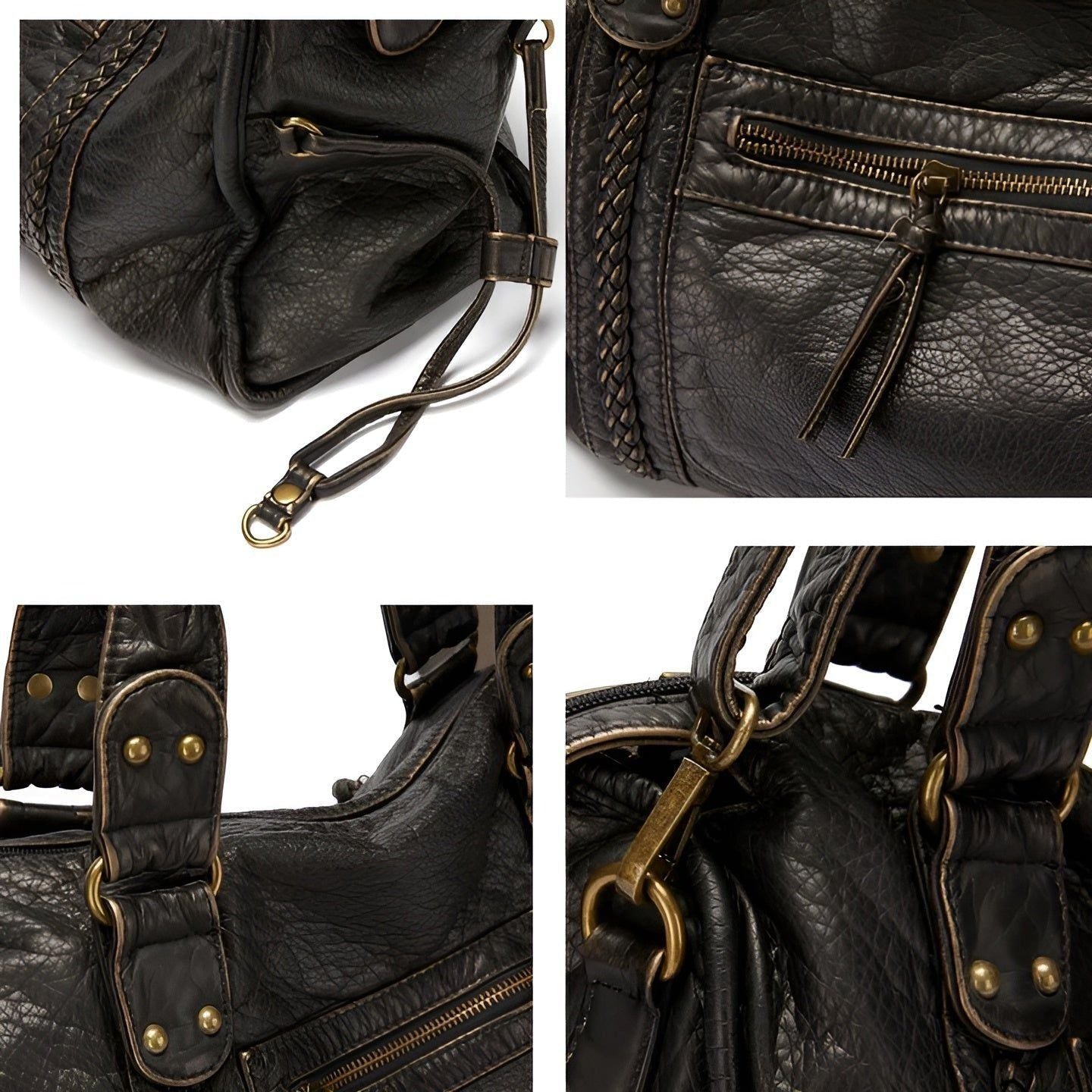 Genuine Leather Shoulder Bag Women's Elegant Everyday Office
