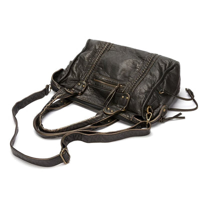 Genuine Leather Shoulder Bag Women's Elegant Everyday Office