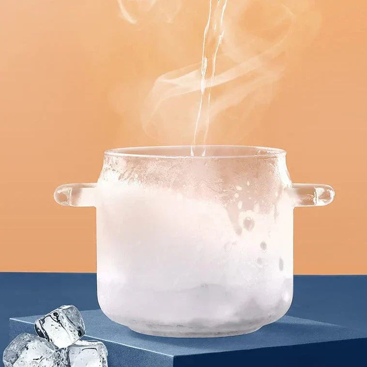 Glass Casserole Pot With Lid Borosilicate Heat Resistant Transparent Cooking Pan