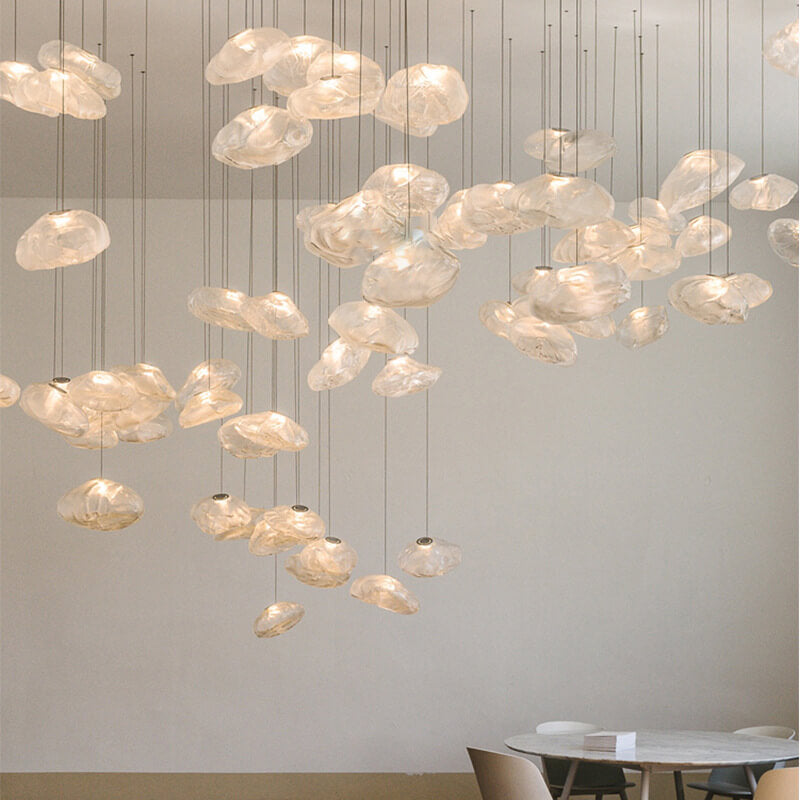 Glass Pendant Light Cloud Design Modern Hanging Ceiling Lamp