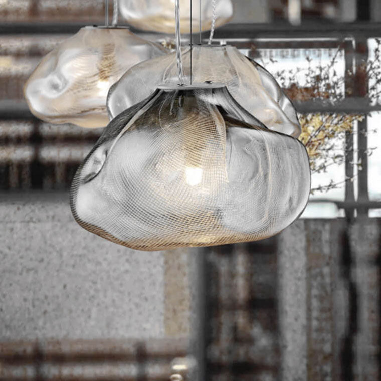 Glass Pendant Light Cloud Design Modern Hanging Ceiling Lamp