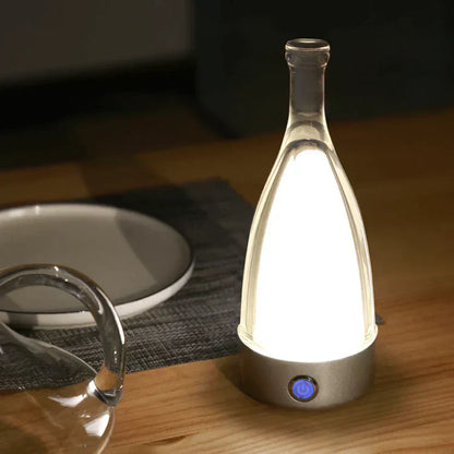 GlowBottle Elegant Bottle Lamp – Rechargeable LED Mood Light