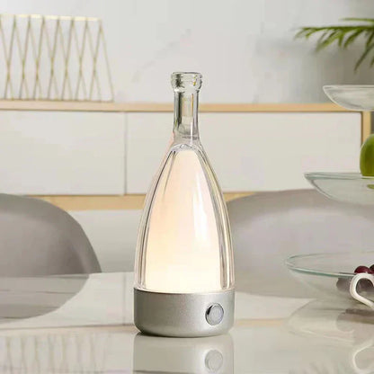 GlowBottle Elegant Bottle Lamp – Rechargeable LED Mood Light