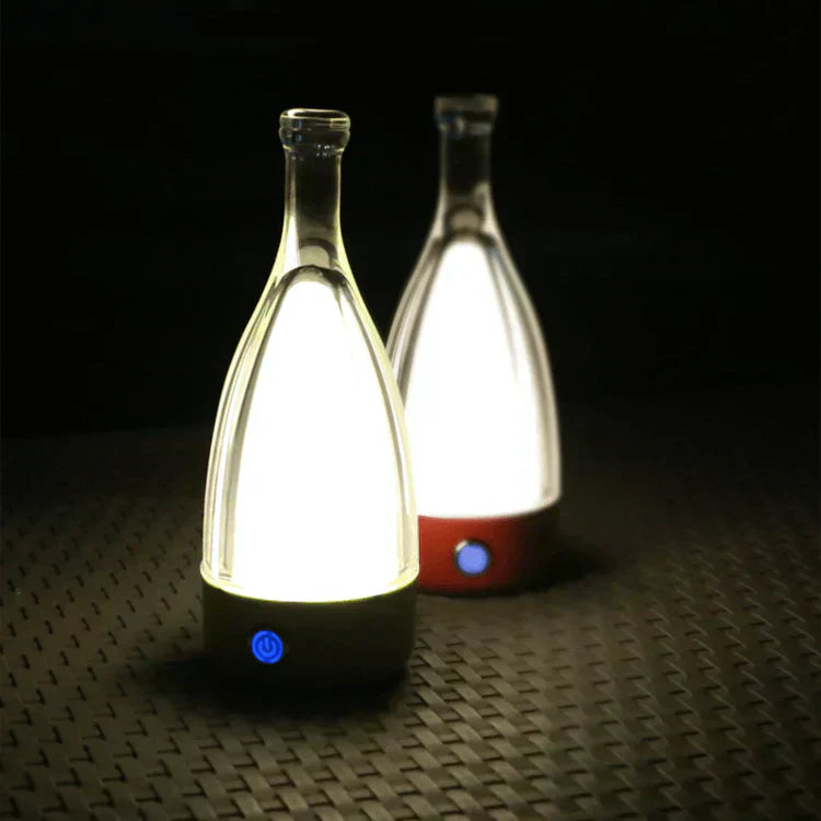 GlowBottle Elegant Bottle Lamp – Rechargeable LED Mood Light