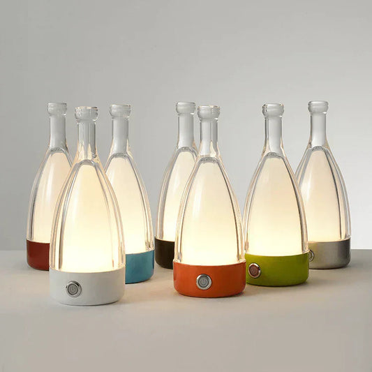 GlowBottle Elegant Bottle Lamp – Rechargeable LED Mood Light