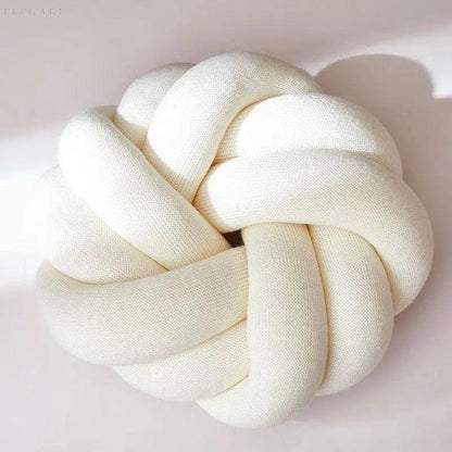 Hand Knotted Round Cushion Ergonomic Support Pillow Decorative Memory Foam Seat Cushion