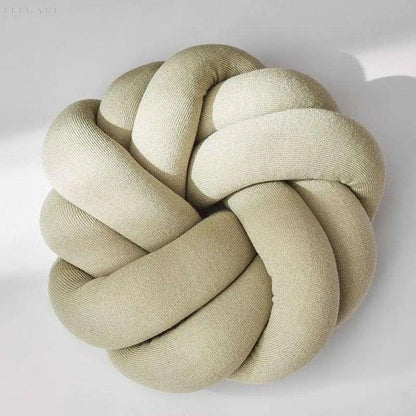 Hand Knotted Round Cushion Ergonomic Support Pillow Decorative Memory Foam Seat Cushion