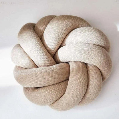 Hand Knotted Round Cushion Ergonomic Support Pillow Decorative Memory Foam Seat Cushion