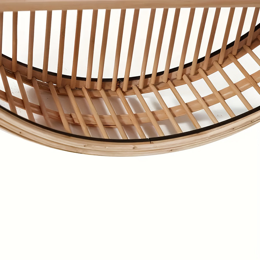 Handcrafted Bamboo Wall Shelf Unique Round Design for Stylish Storage