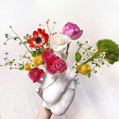 Heart Shaped Decorative Vase Sculptural Modern Home Accent