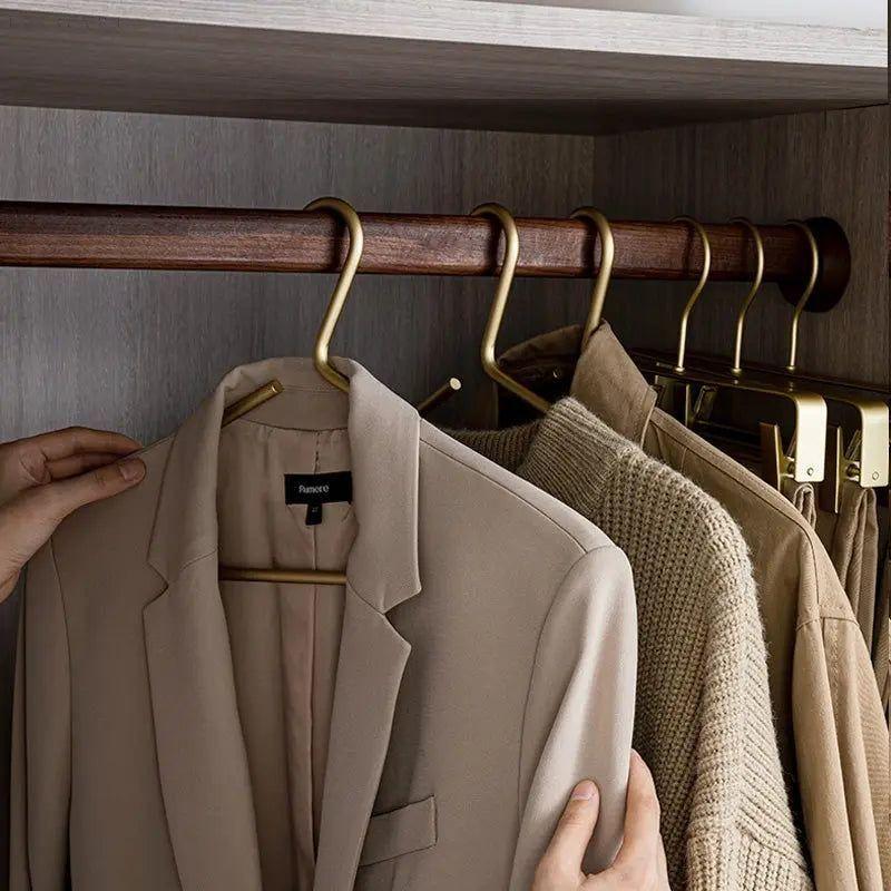 Heavy Duty Space Saving Clothes Hanger Organizer for Pants Sweaters and Shirts Matte Closet Storage Rack 5 Piece Set