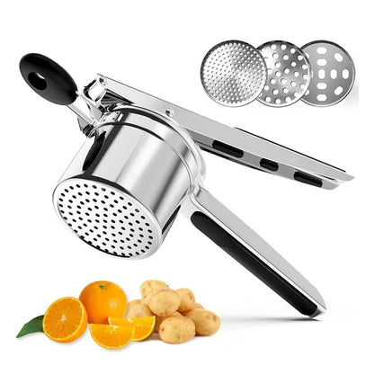Heavy Duty Stainless Steel Potato Ricer and Masher Large Capacity Kitchen Press