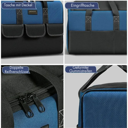 Heavy Duty Waterproof Tool Organizer Bag Multi Pocket Tool Storage with Adjustable Shoulder Strap