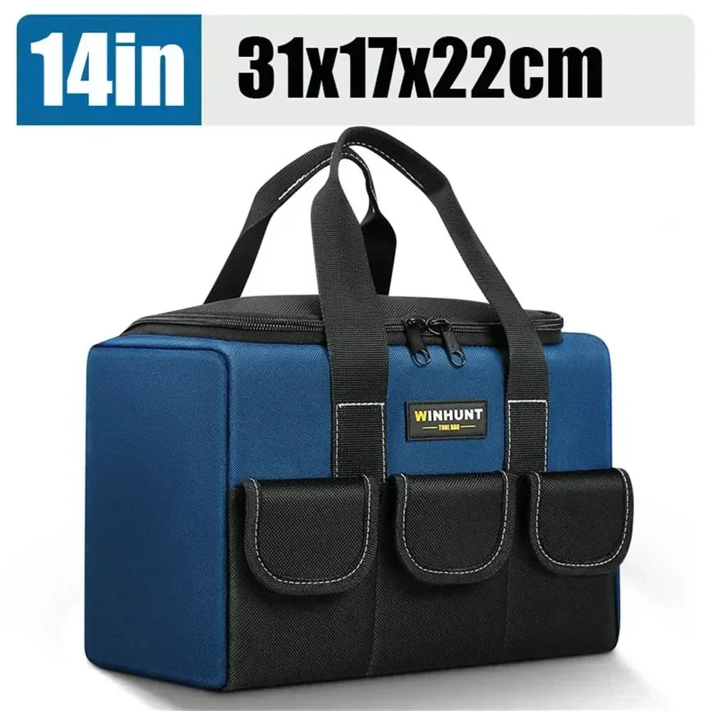 Heavy Duty Waterproof Tool Organizer Bag Multi Pocket Tool Storage with Adjustable Shoulder Strap