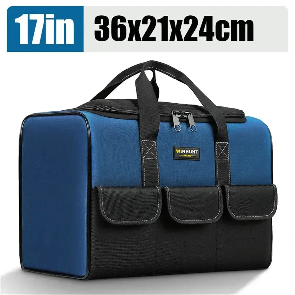 Heavy Duty Waterproof Tool Organizer Bag Multi Pocket Tool Storage with Adjustable Shoulder Strap