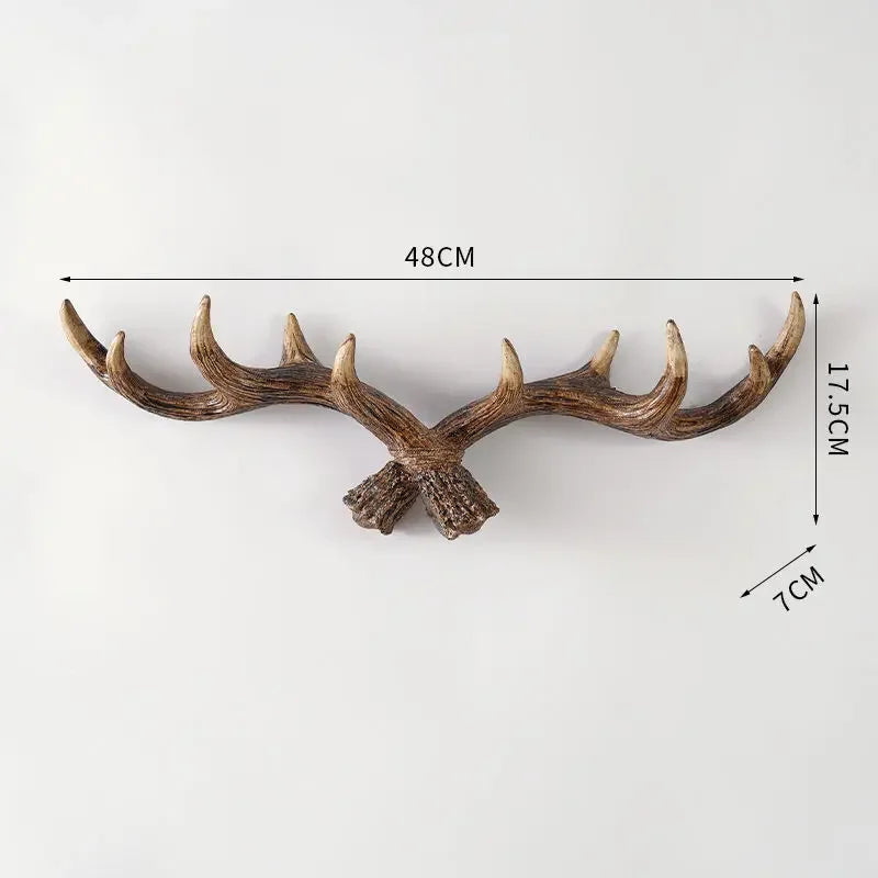 Hookler Vintage Antler Wall Hook – Retro Coat Rack for Entryway & Hallway