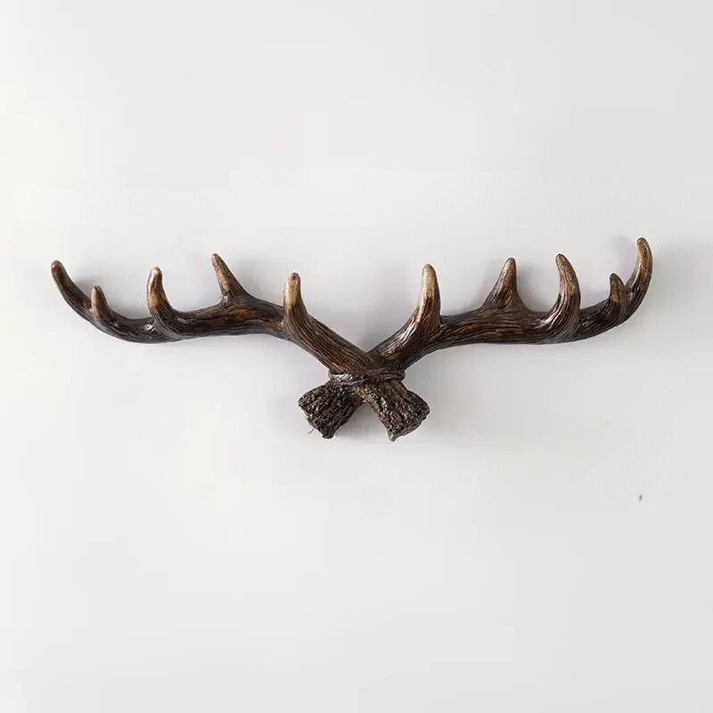 Hookler Vintage Antler Wall Hook – Retro Coat Rack for Entryway & Hallway