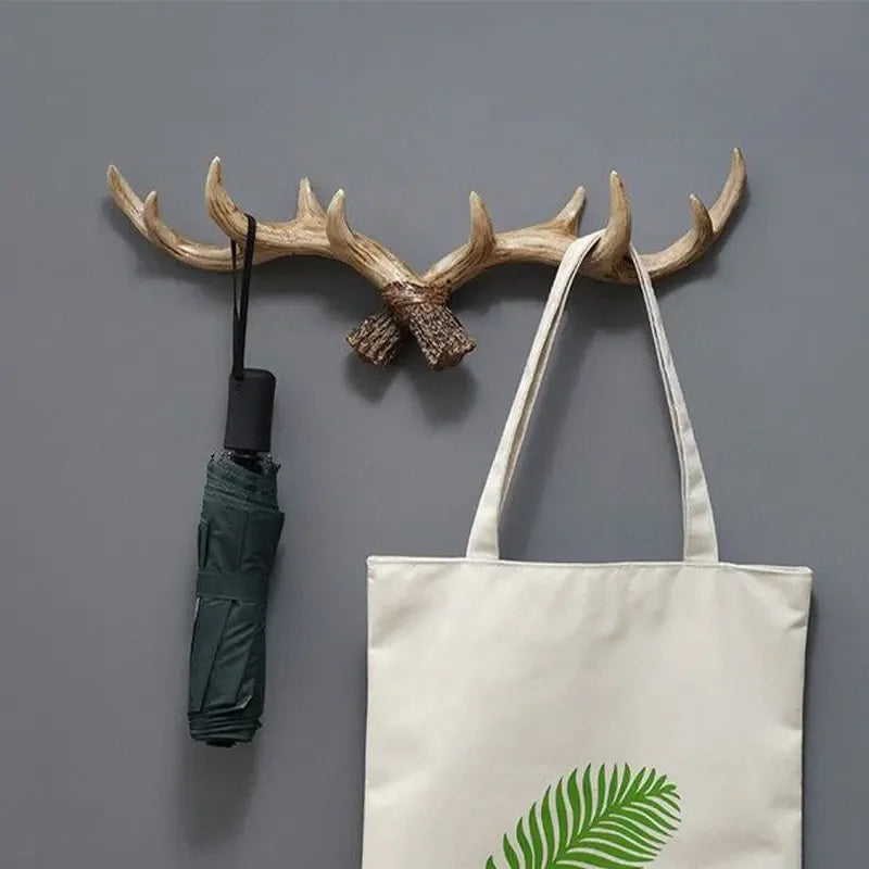 Hookler Vintage Antler Wall Hook – Retro Coat Rack for Entryway & Hallway