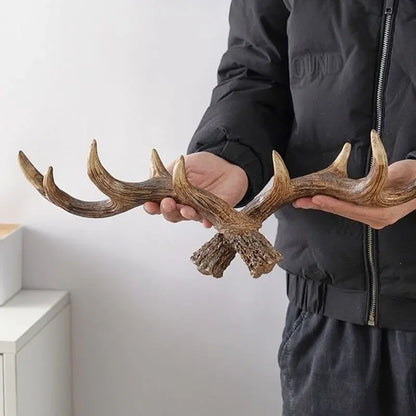 Hookler Vintage Antler Wall Hook – Retro Coat Rack for Entryway & Hallway