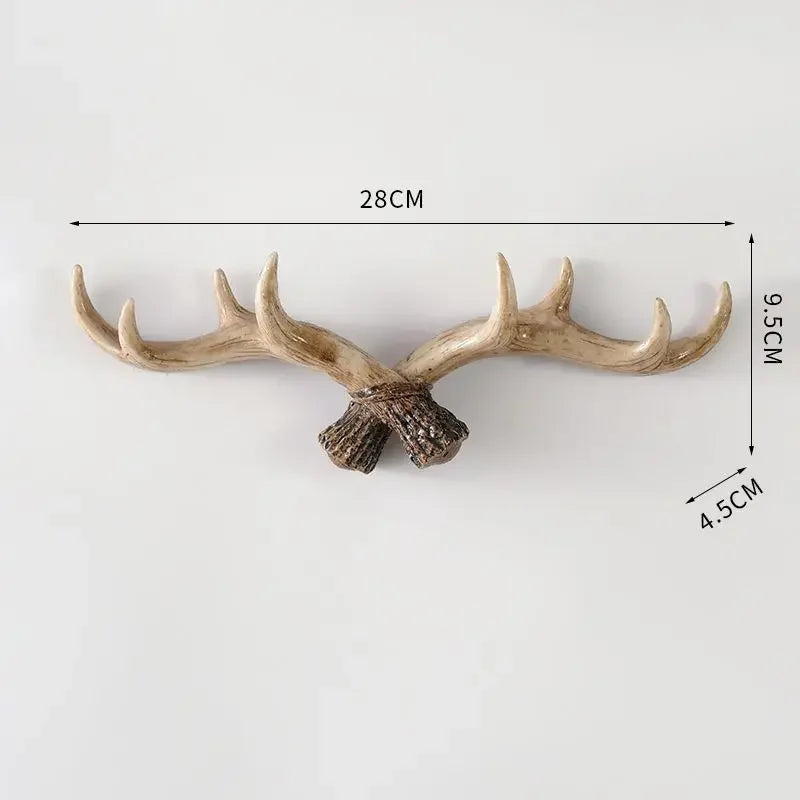 Hookler Vintage Antler Wall Hook – Retro Coat Rack for Entryway & Hallway